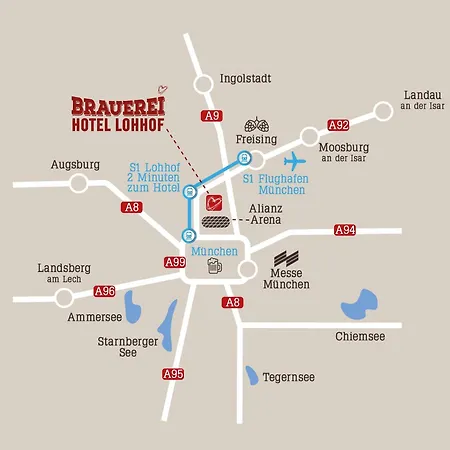 Brauerei Lohhof Im Muenchner Norden, Direkt An Der S1, Naehe Vom Flughafen, Zentrum, A92, Allianz Arena, Ruderregatta Und Schiessanlage G- Hochbrueck Entfernt, Internationale Kueche Hotel